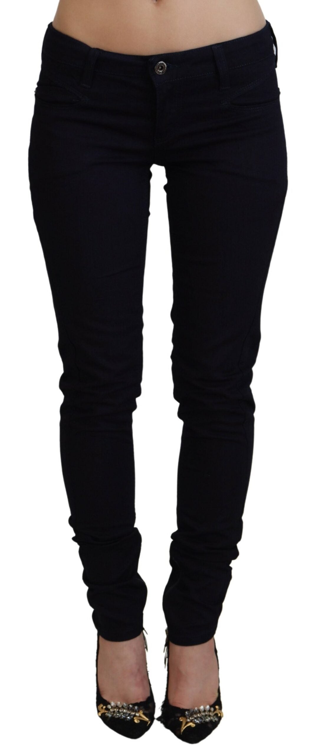 Costume National Chic Black Low Waist Denim Skinny Jeans W27