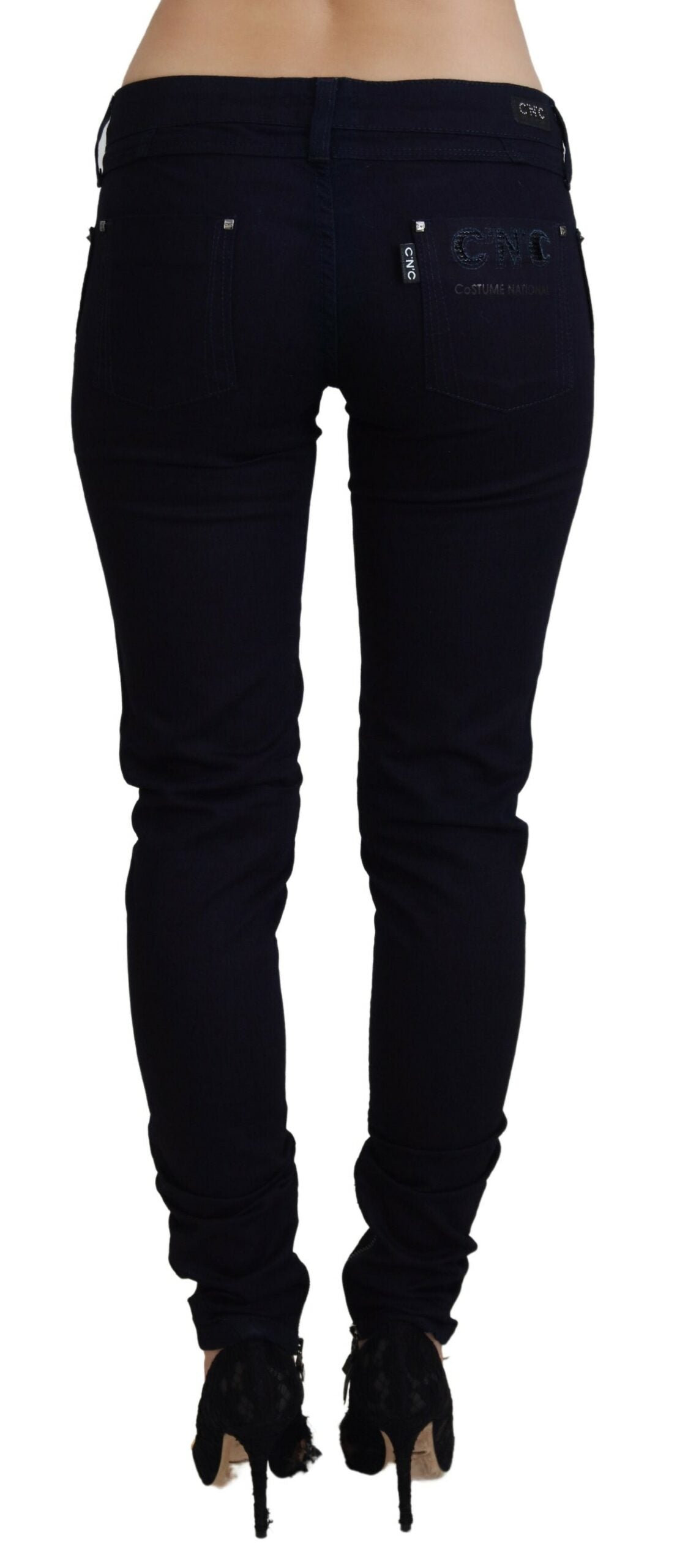 Costume National Chic Black Low Waist Denim Skinny Jeans W27