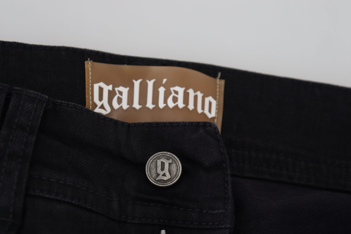 John Galliano Chic Mid Waist Flared Black Jeans W28