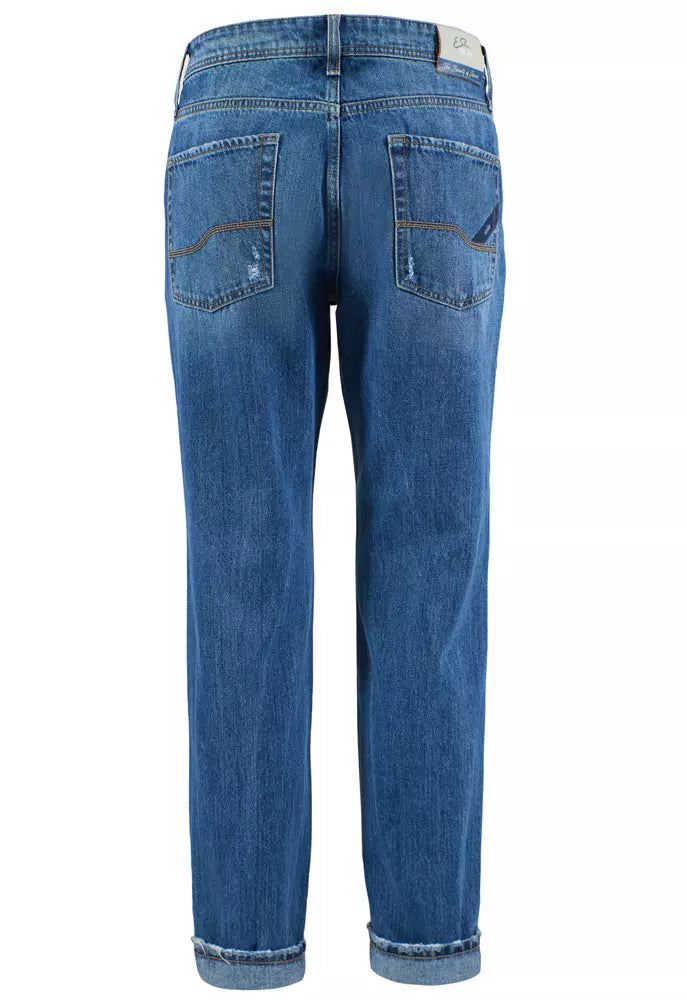 Yes Zee Blue Cotton Men Jeans W28