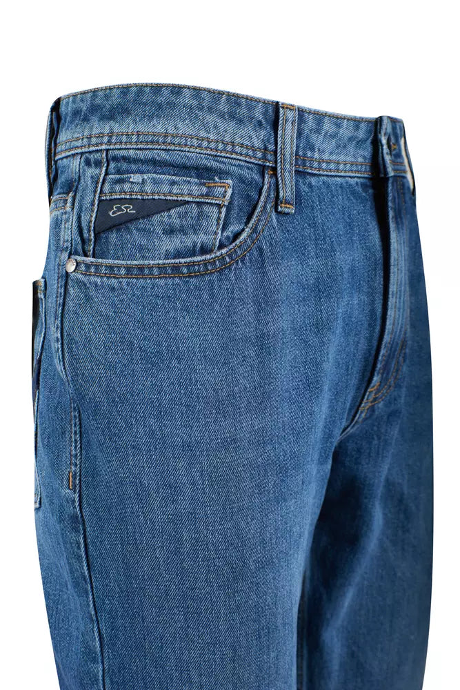 Yes Zee Blue Cotton Men Jeans W28