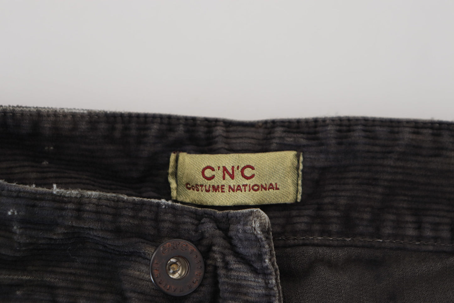 Costume National Stylish Gray Corduroy Denim Jeans IT48 | M