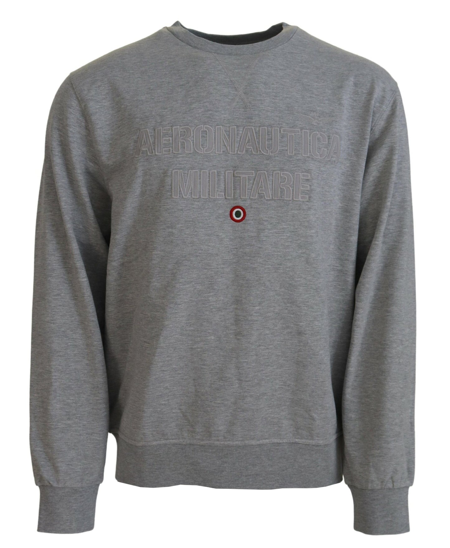 Aeronautica Militare Elegant Gray Pullover Sweater IT54 | XXL