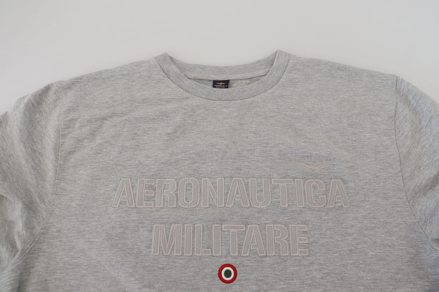 Aeronautica Militare Elegant Gray Pullover Sweater IT54 | XXL