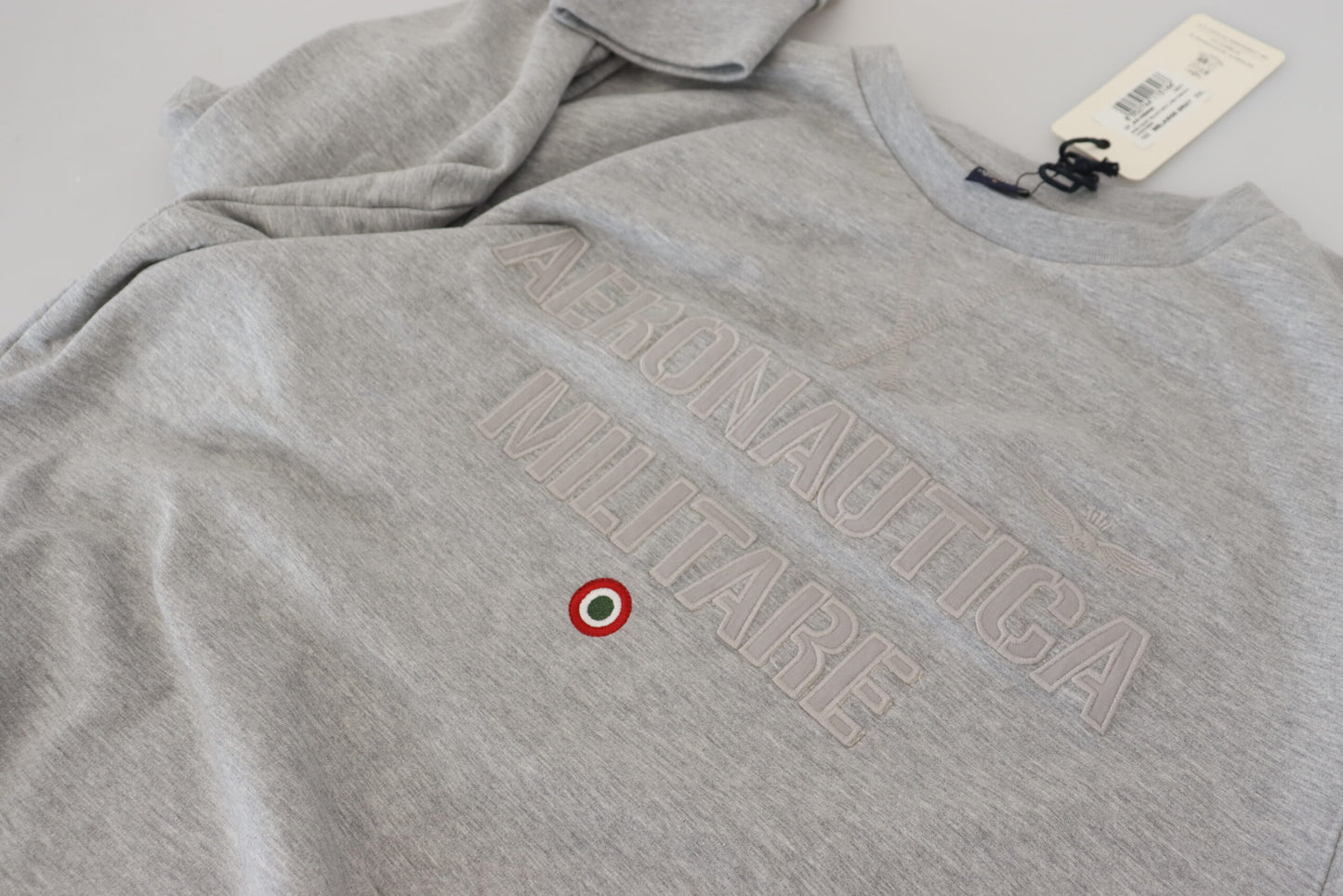 Aeronautica Militare Elegant Gray Pullover Sweater IT54 | XXL