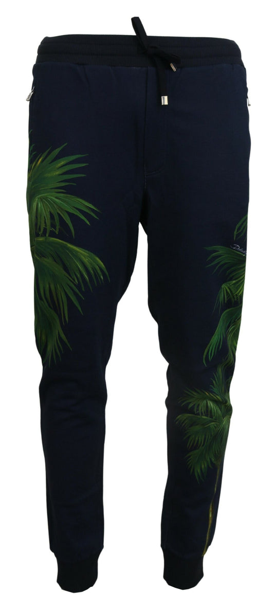 Dolce & Gabbana Elegant Cotton Jogging Pants with Print Design IT50 / L