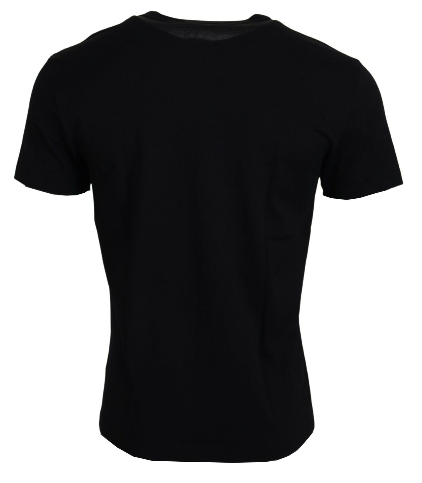 Dolce & Gabbana Chic Black Cotton Tee for the Modern Man IT46 / S