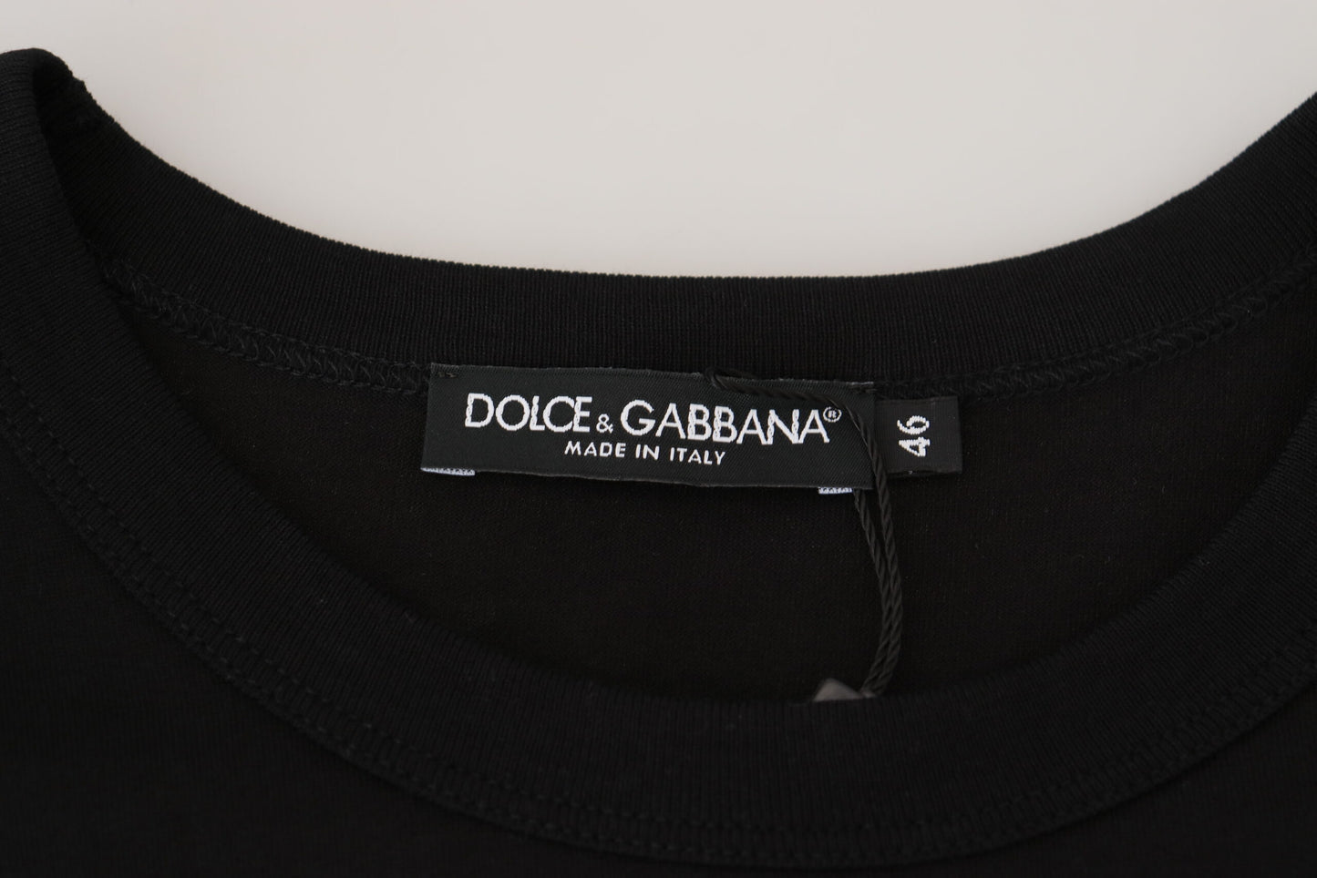 Dolce & Gabbana Chic Black Cotton Tee for the Modern Man IT46 / S