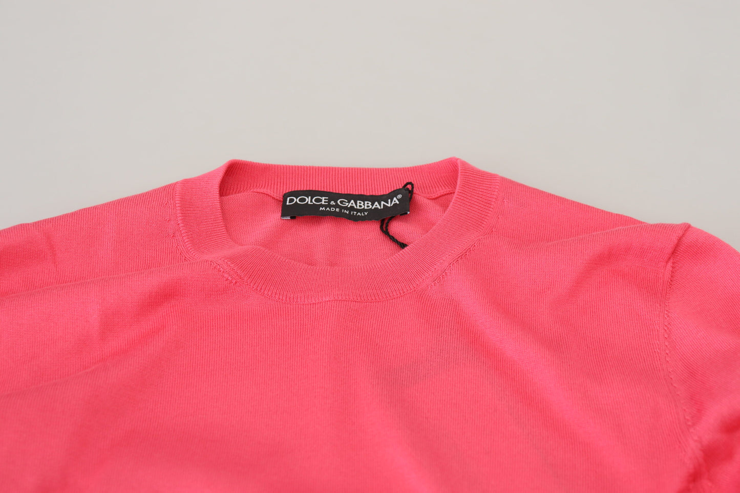 Dolce & Gabbana Elegant Pink Cropped Crewneck Sweater IT36 / XXS