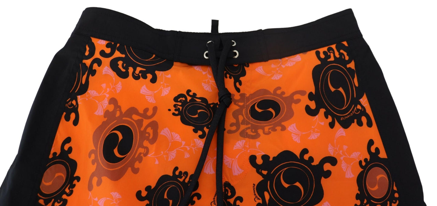 Dsquared² Chic Orange Swim Shorts Boxer for Men IT48 | M