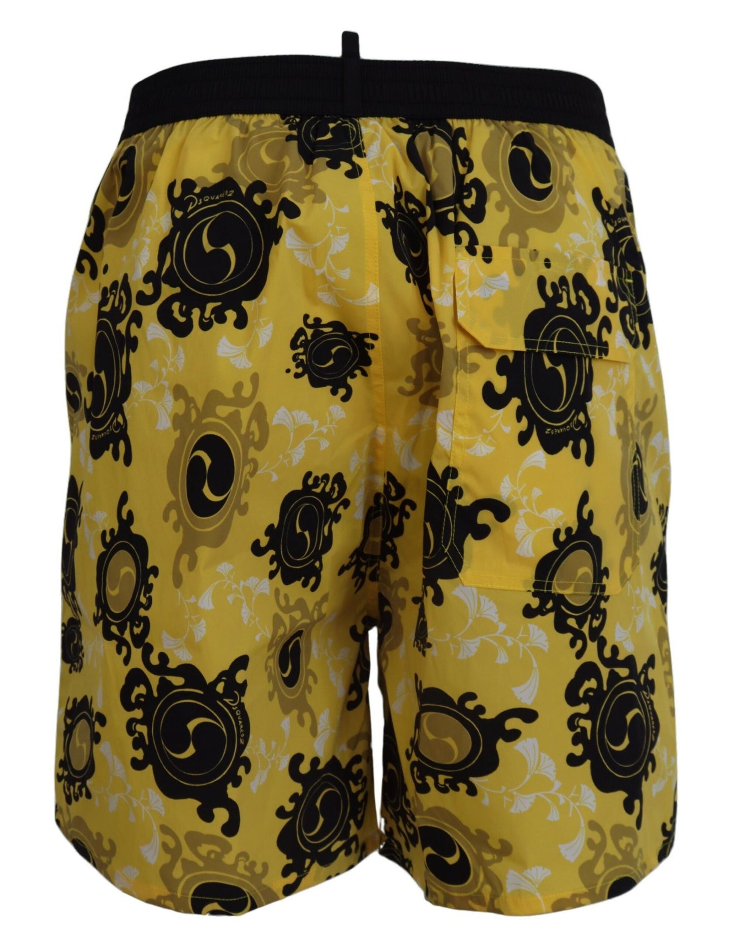 Dsquared² Yellow Block Print Swim Shorts Boxer IT48 | M