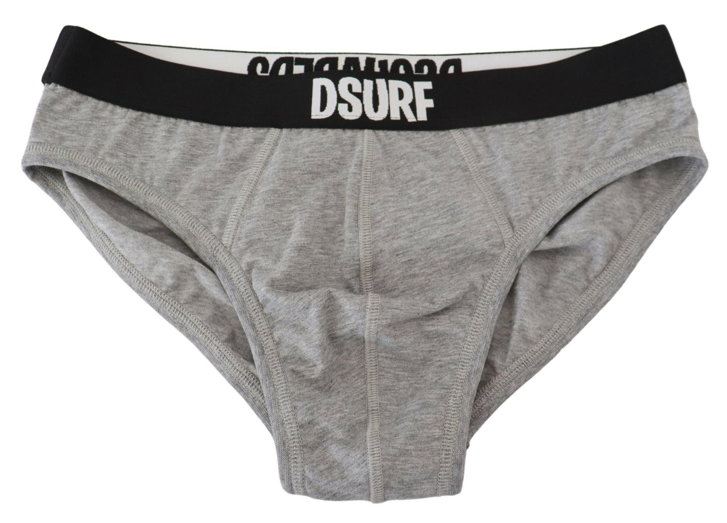 Dsquared² Elegant Gray Cotton Stretch Briefs IT5 | M