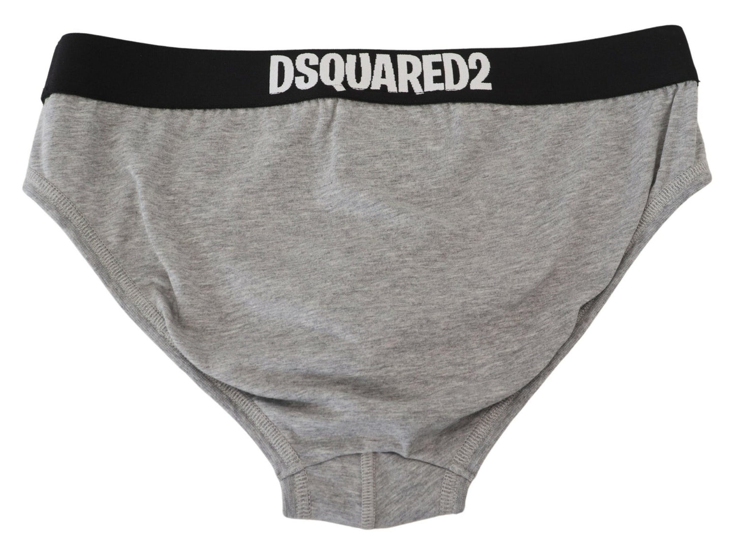 Dsquared² Elegant Gray Cotton Stretch Briefs IT5 | M