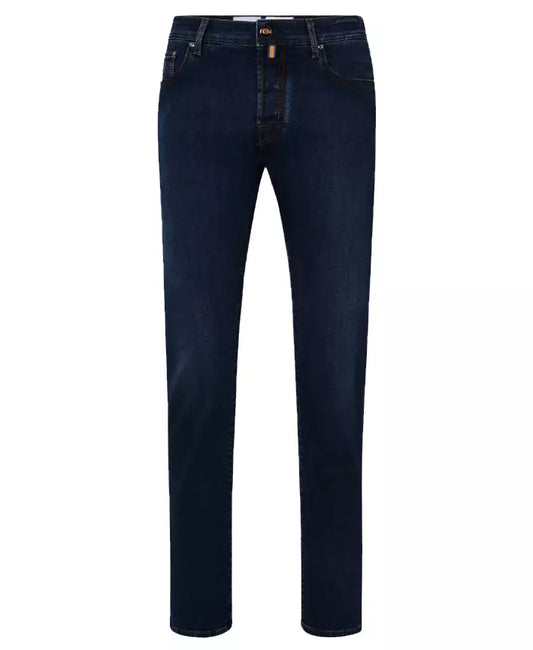 Jacob Cohen Blue Cotton Men Slim-fit Jean W35