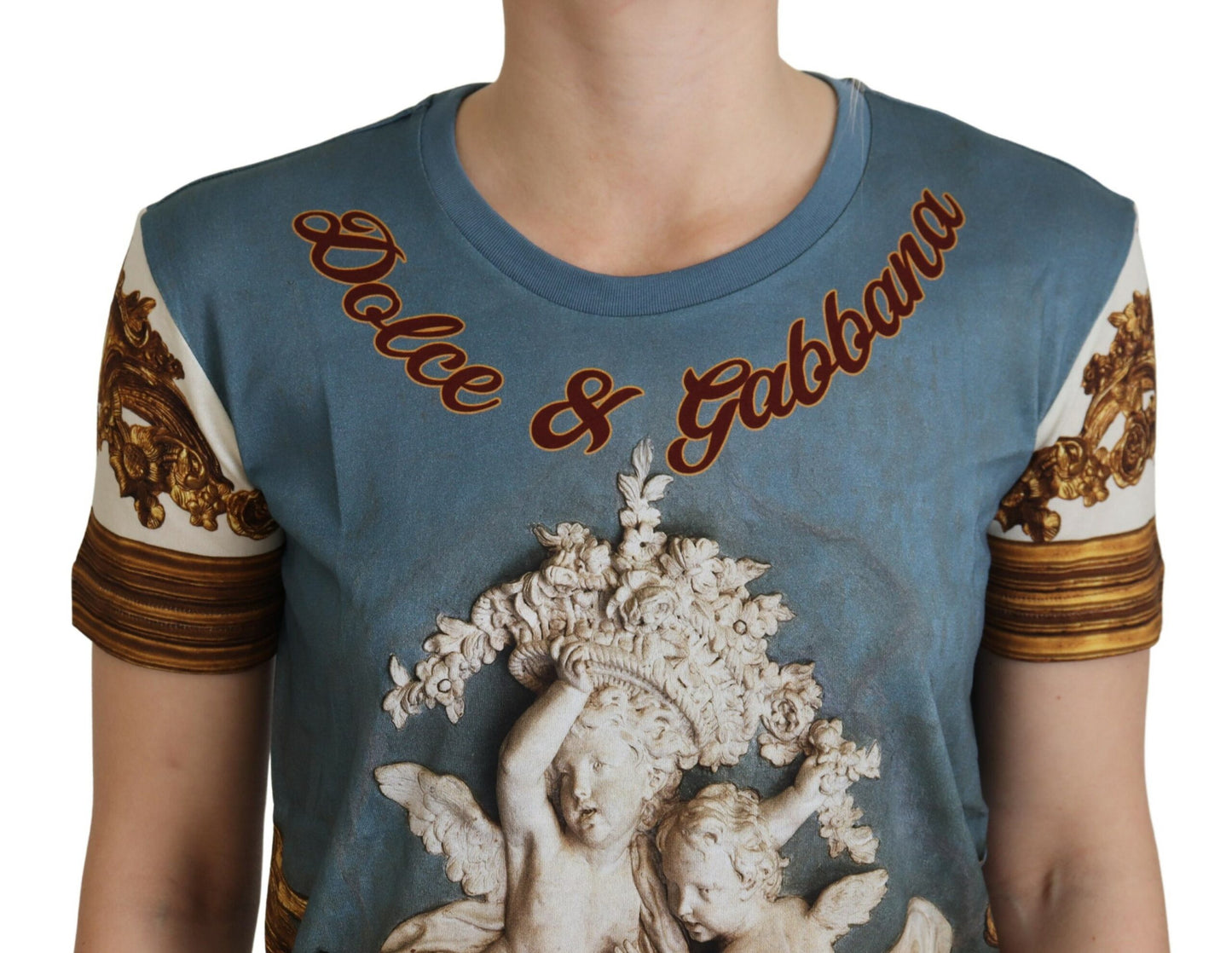 Dolce & Gabbana Chic Angel Print Casual Cotton Tee IT36 / XXS