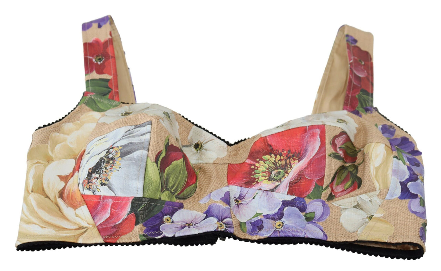 Dolce & Gabbana Floral Print Bustier Crop Top IT40 / S