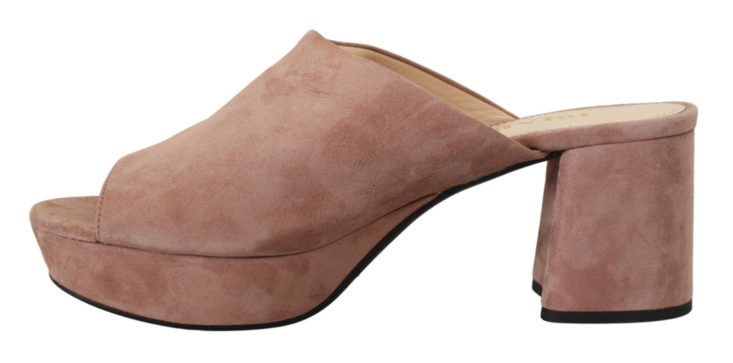 Prada Elegant Dark Rose Suede Heels EU37 | US6.5