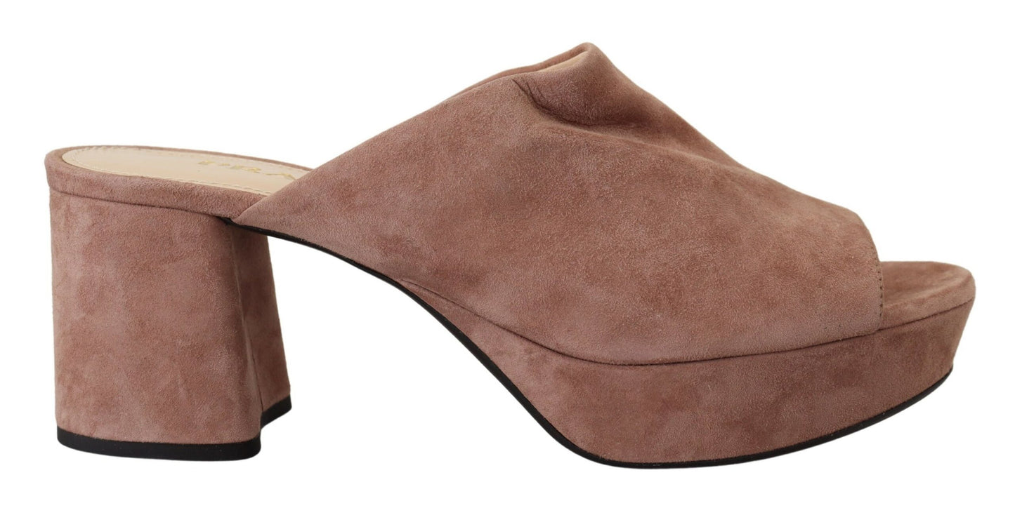 Prada Elegant Dark Rose Suede Heels EU37 | US6.5