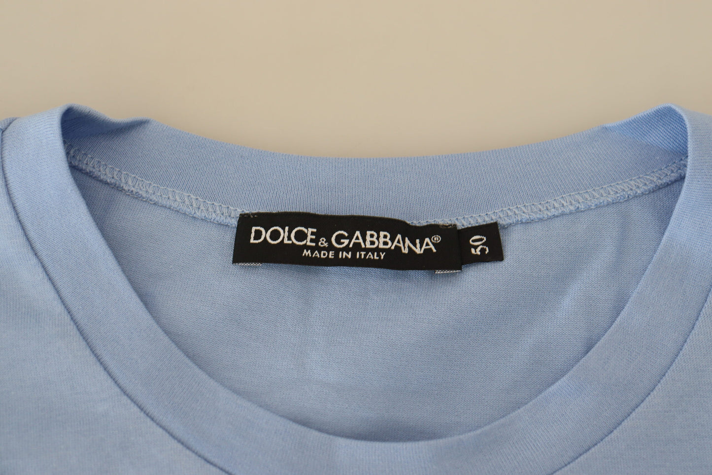 Dolce & Gabbana Elegant Light Blue Cotton Tee IT50 / L