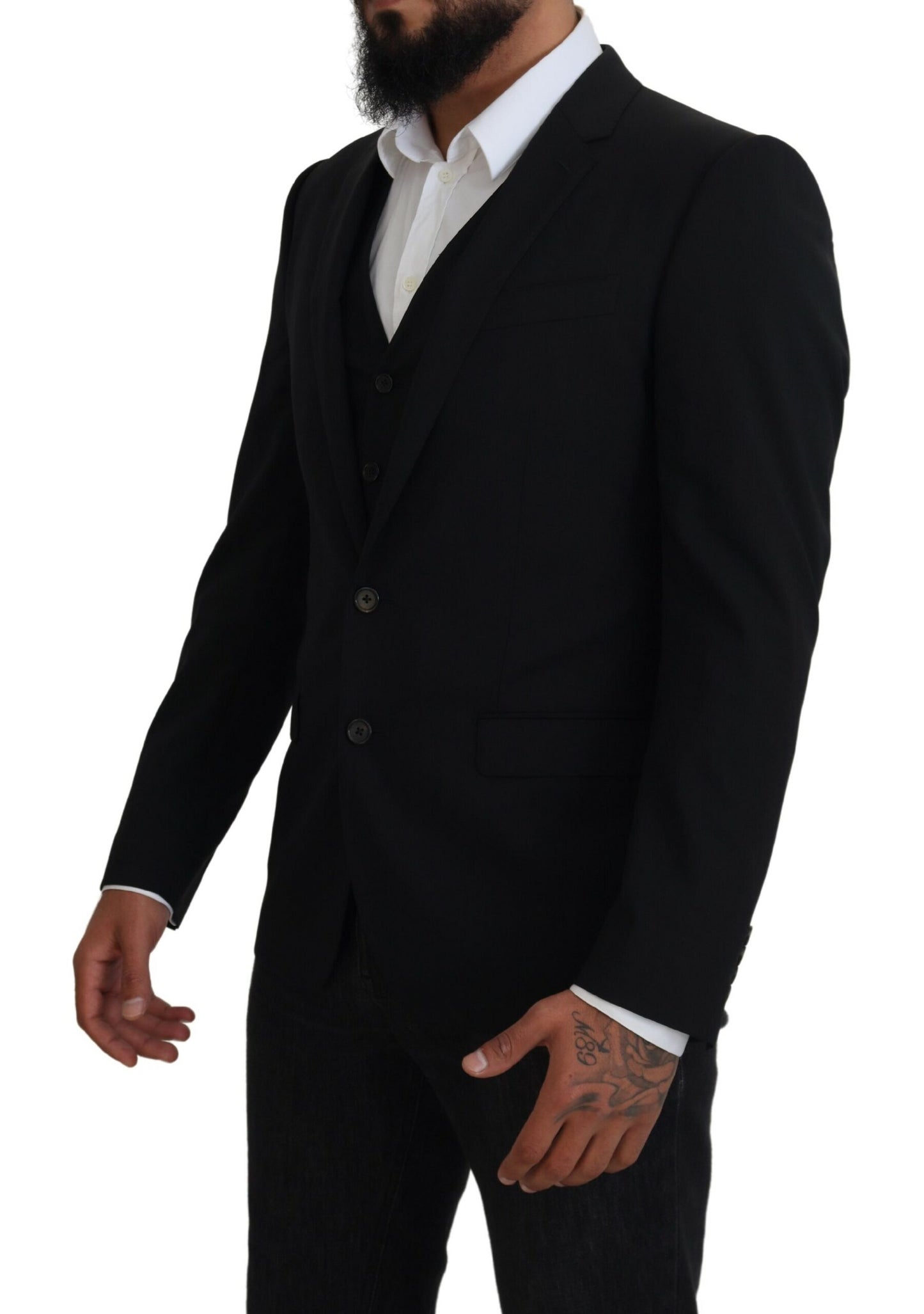 Dolce & Gabbana Elegant Black Martini Two-Piece Suit IT48 / M