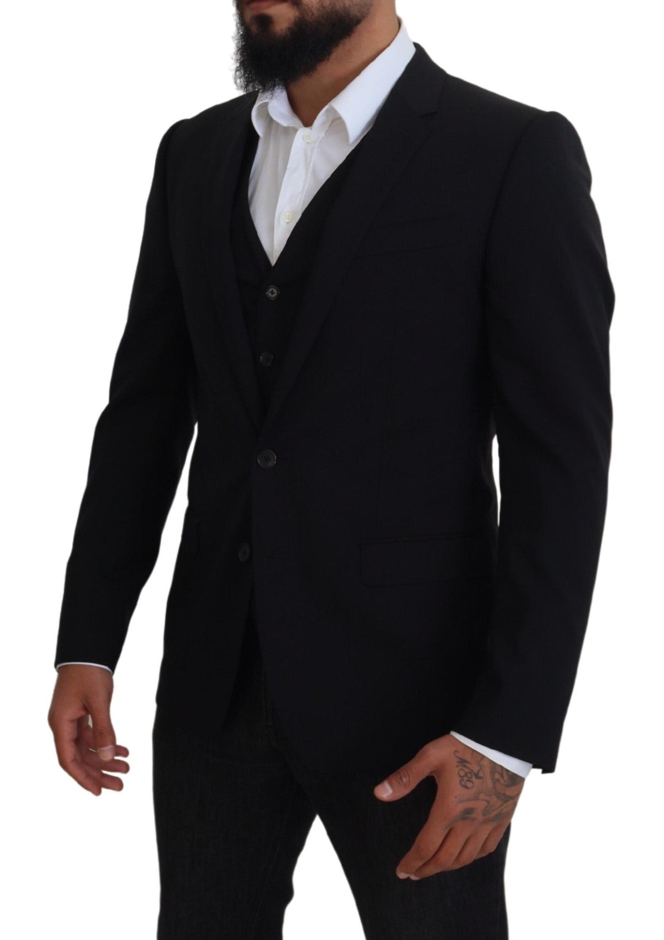 Dolce & Gabbana Elegant Black Martini Two-Piece Suit IT48 / M