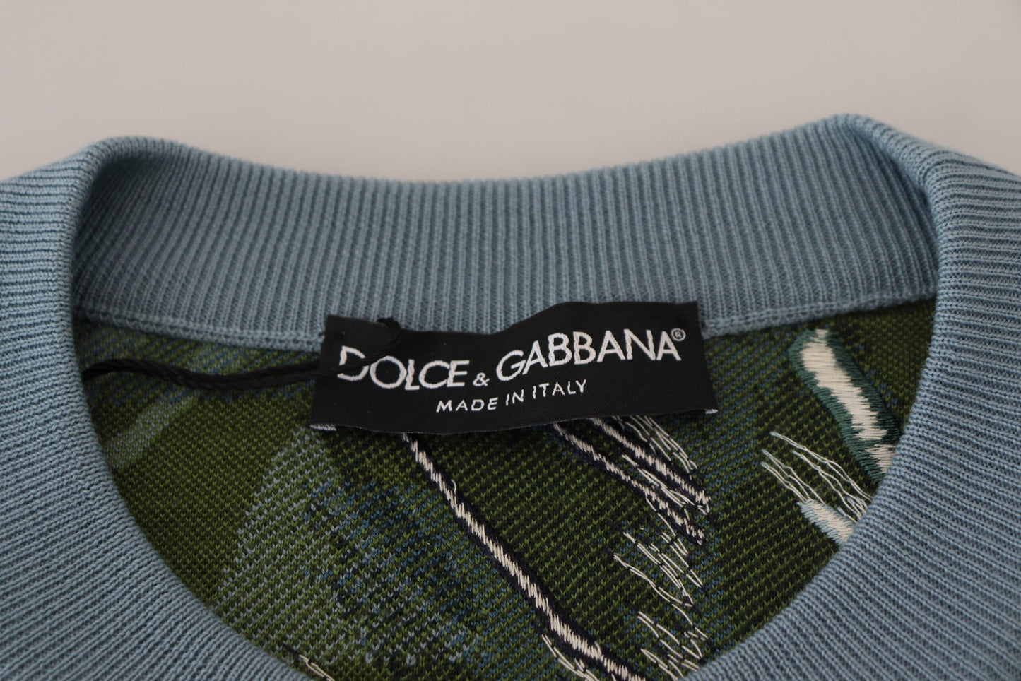 Dolce & Gabbana Jungle Embroidered Wool Silk Sweater IT50 / L