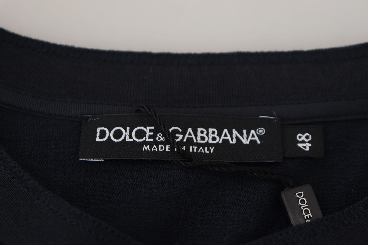 Dolce & Gabbana Elegant Cotton-Silk Blend Blue Pullover IT46 / S