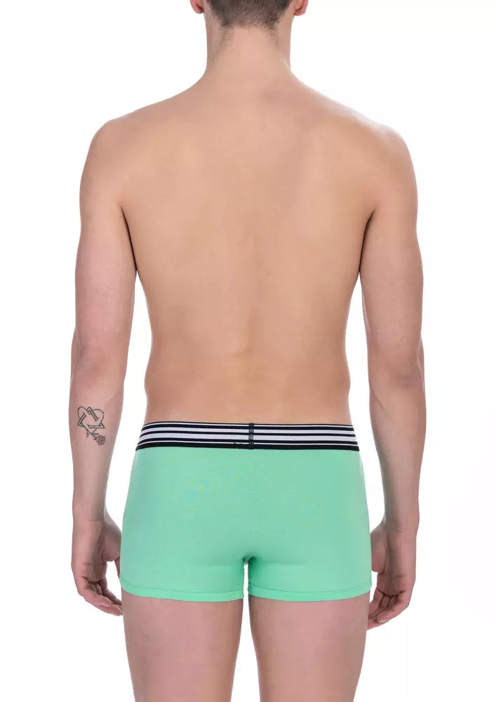 Bikkembergs Green Cotton Men Underwear Trunk Pack