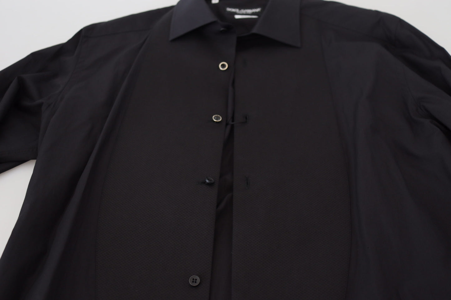 Dolce & Gabbana Elegant Black Formal Long Sleeve Shirt IT41 | L