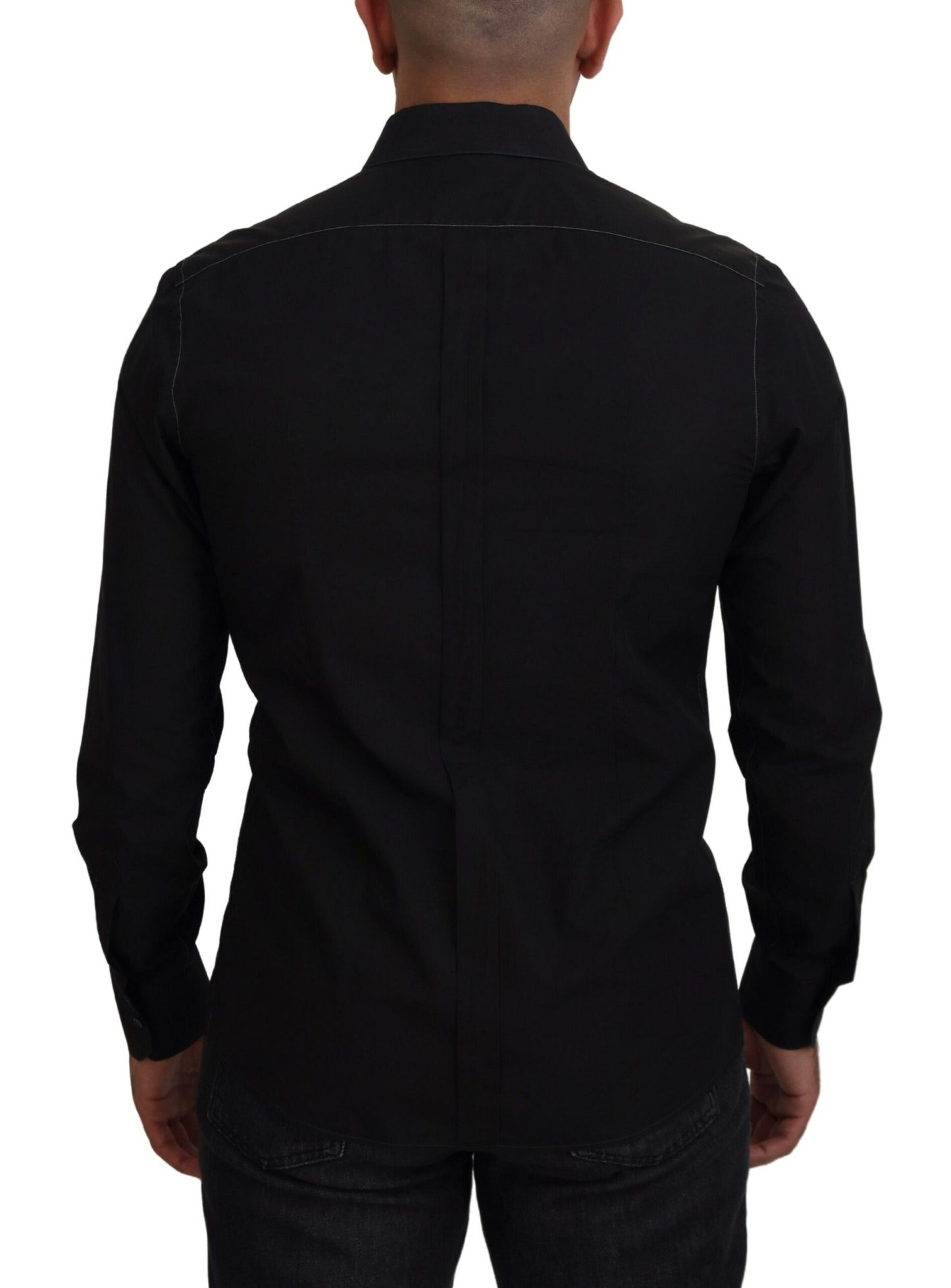 Dolce & Gabbana Elegant Black Formal Cotton Shirt IT41 | L