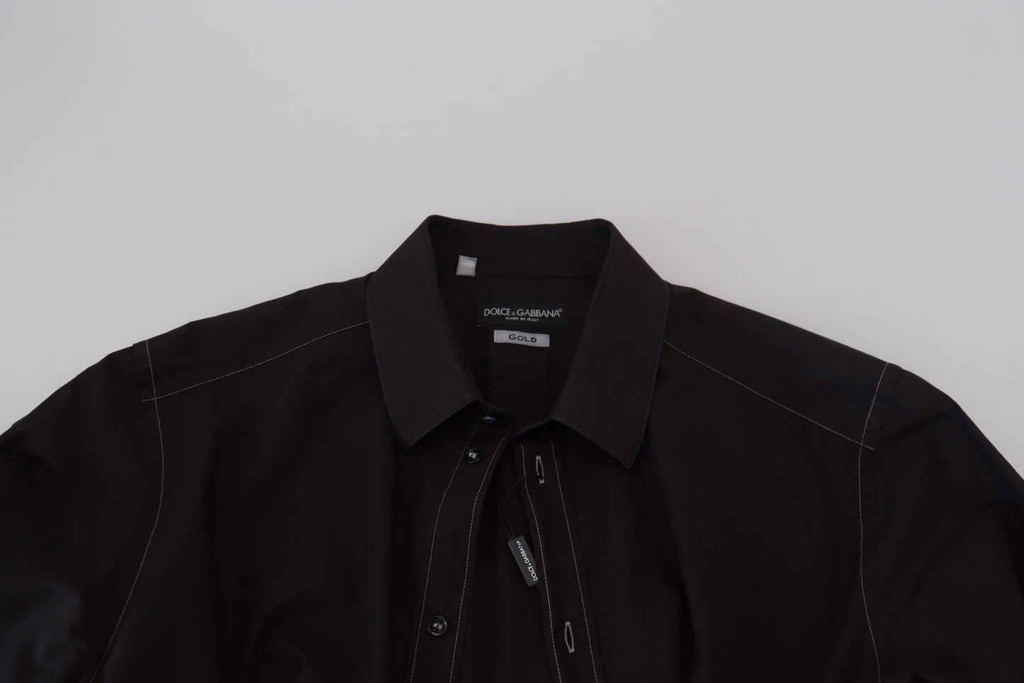 Dolce & Gabbana Elegant Black Formal Cotton Shirt IT41 | L