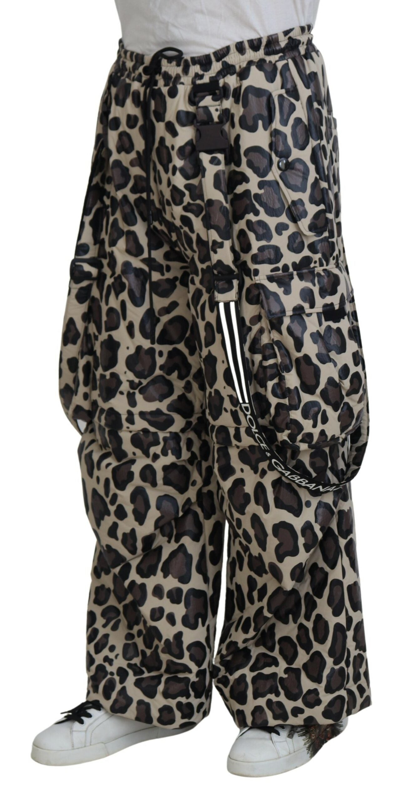 Dolce & Gabbana Multicolor Leopard Print Snow Pants IT48 / M