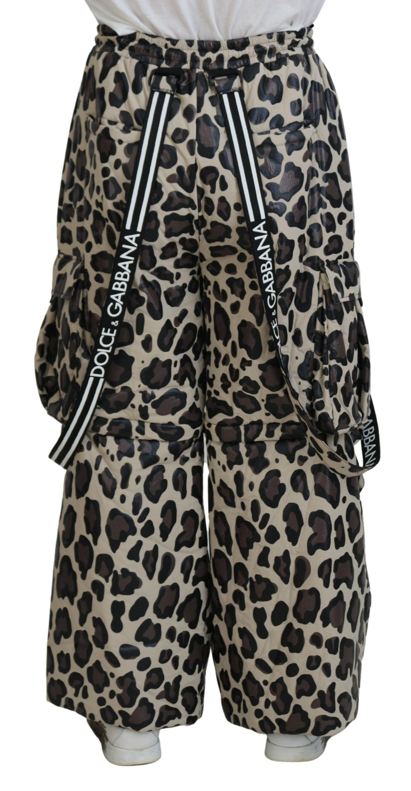 Dolce & Gabbana Multicolor Leopard Print Snow Pants IT48 / M