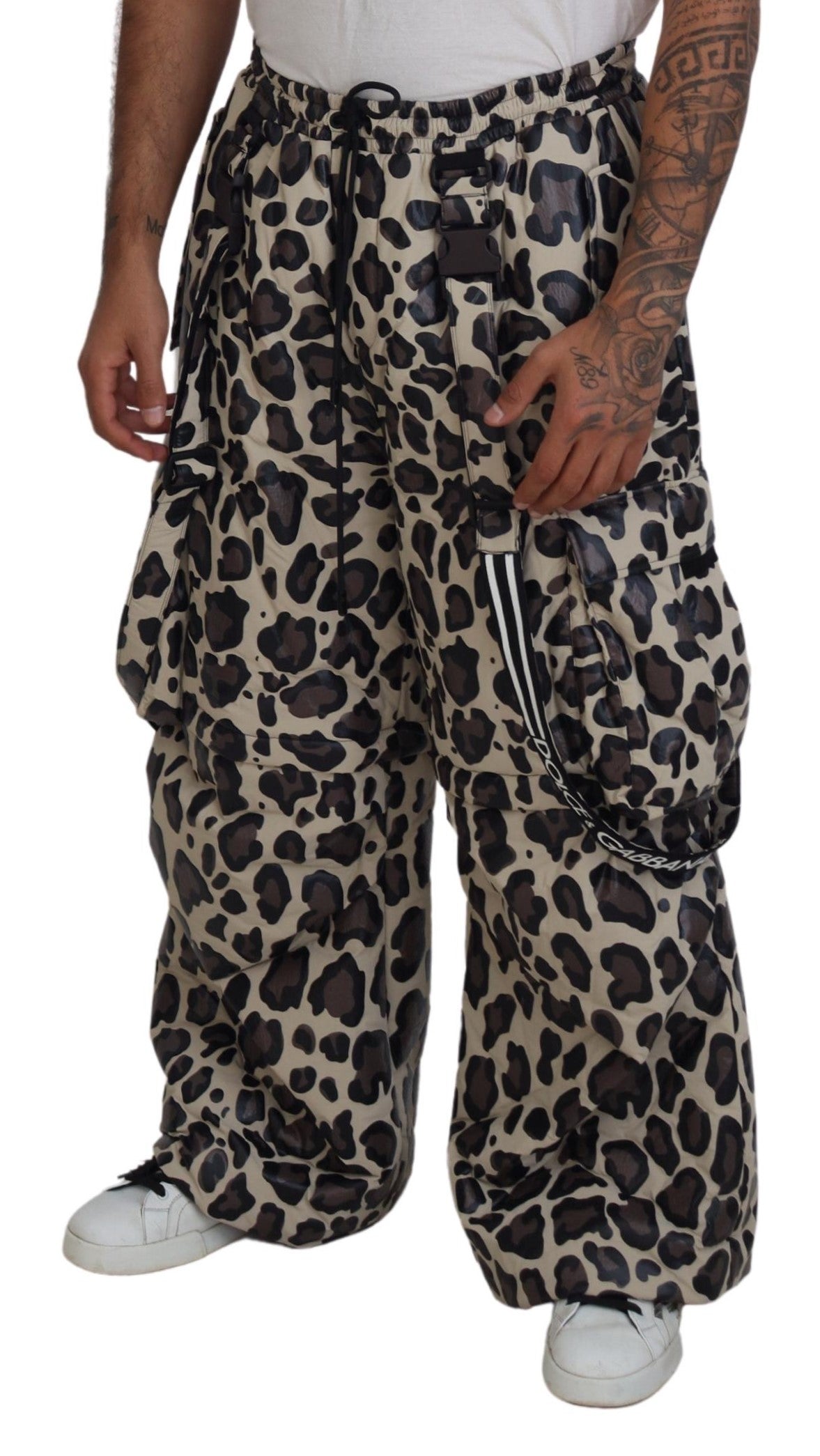 Dolce & Gabbana Multicolor Leopard Print Snow Pants IT48 / M