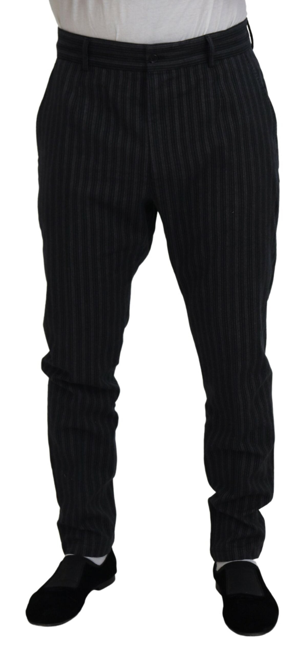 Dolce & Gabbana Elegant Striped Chino Dress Pants IT52 / L