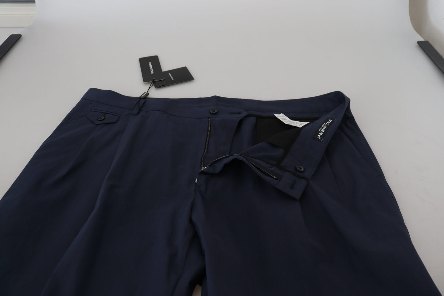 Dolce & Gabbana Elegant Dark Blue Chino Dress Pants IT56 / XL