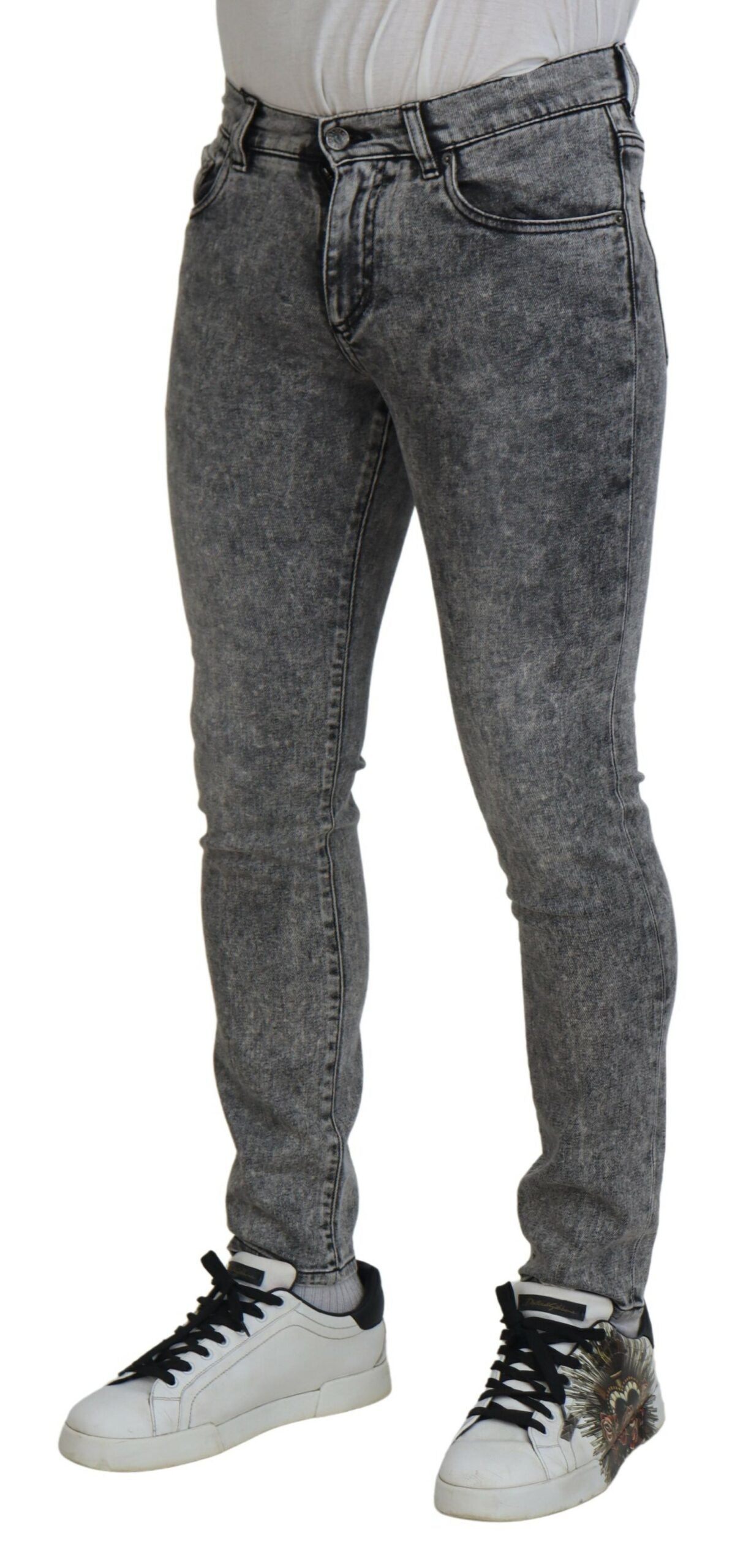 Dolce & Gabbana Elegant Grey Skinny Jeans IT44 / XS