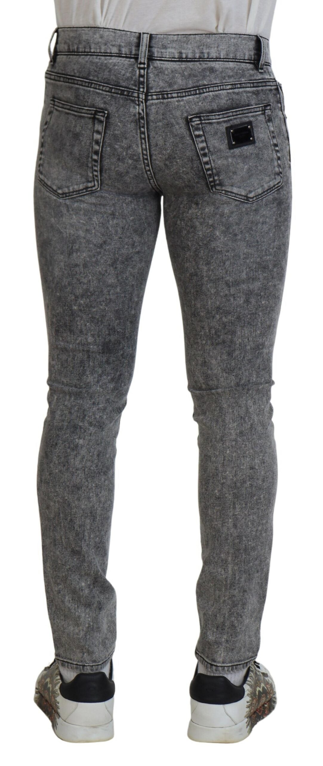 Dolce & Gabbana Elegant Grey Skinny Jeans IT44 / XS