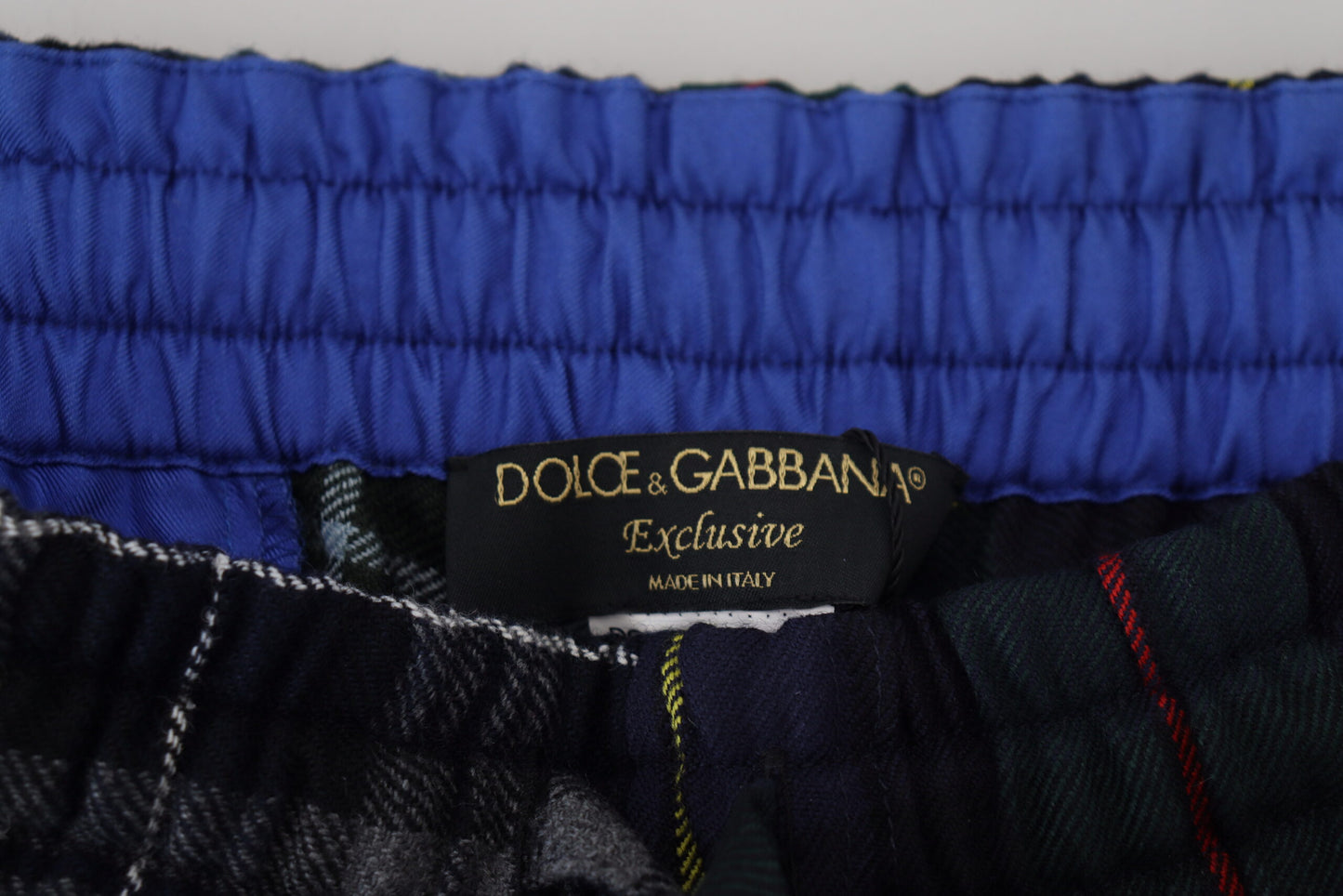 Dolce & Gabbana Checkered Wool Blend Jogger Pants IT48 / M