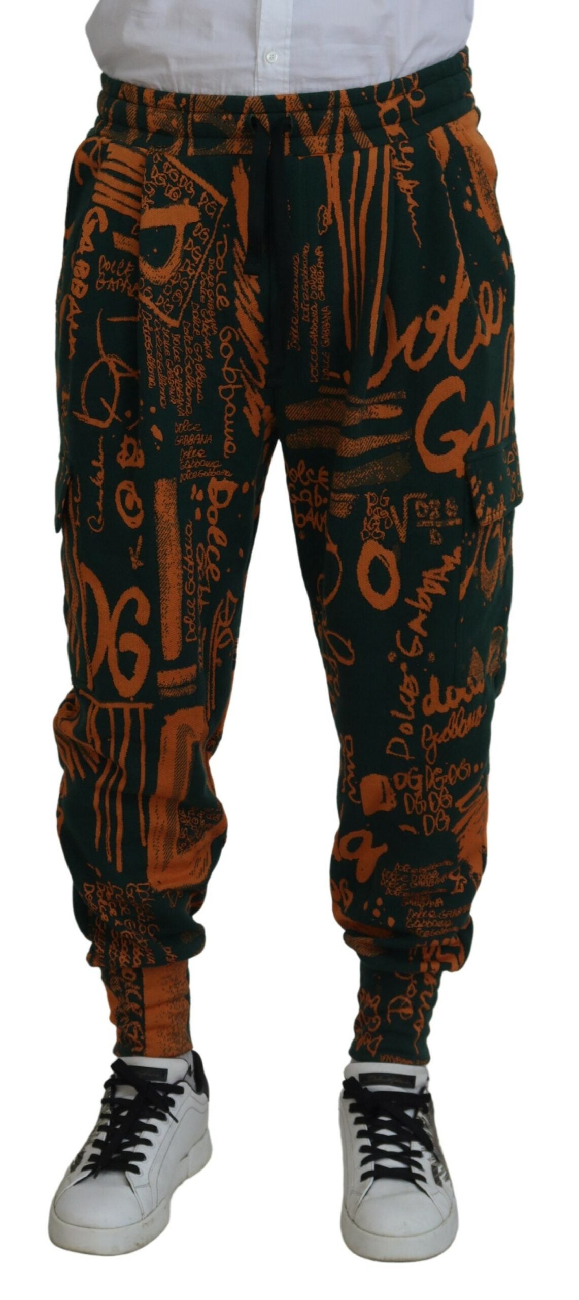 Dolce & Gabbana Multicolor Silk Blend Jogger Cargo Pants IT48 / M