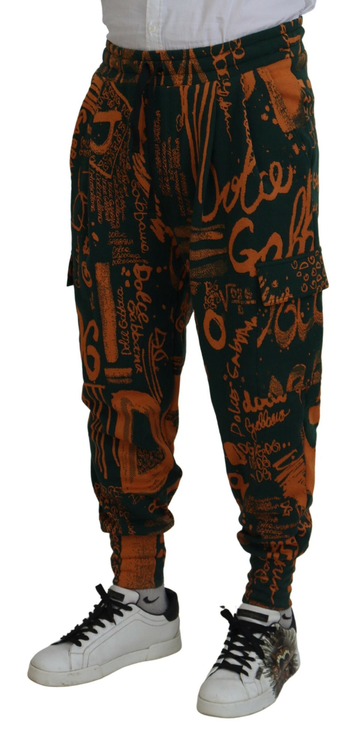 Dolce & Gabbana Multicolor Silk Blend Jogger Cargo Pants IT48 / M