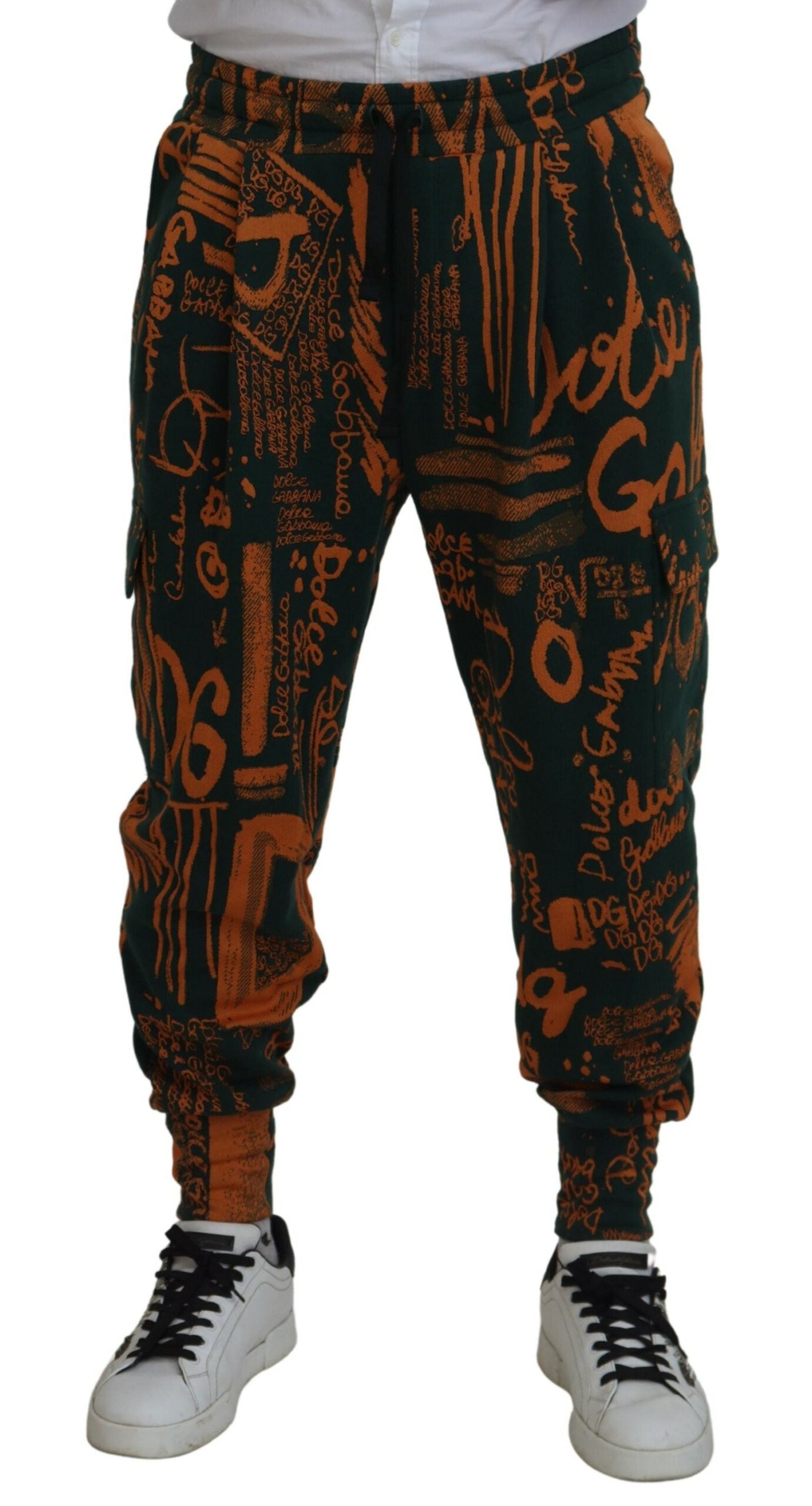 Dolce & Gabbana Multicolor Silk Blend Jogger Cargo Pants IT48 / M