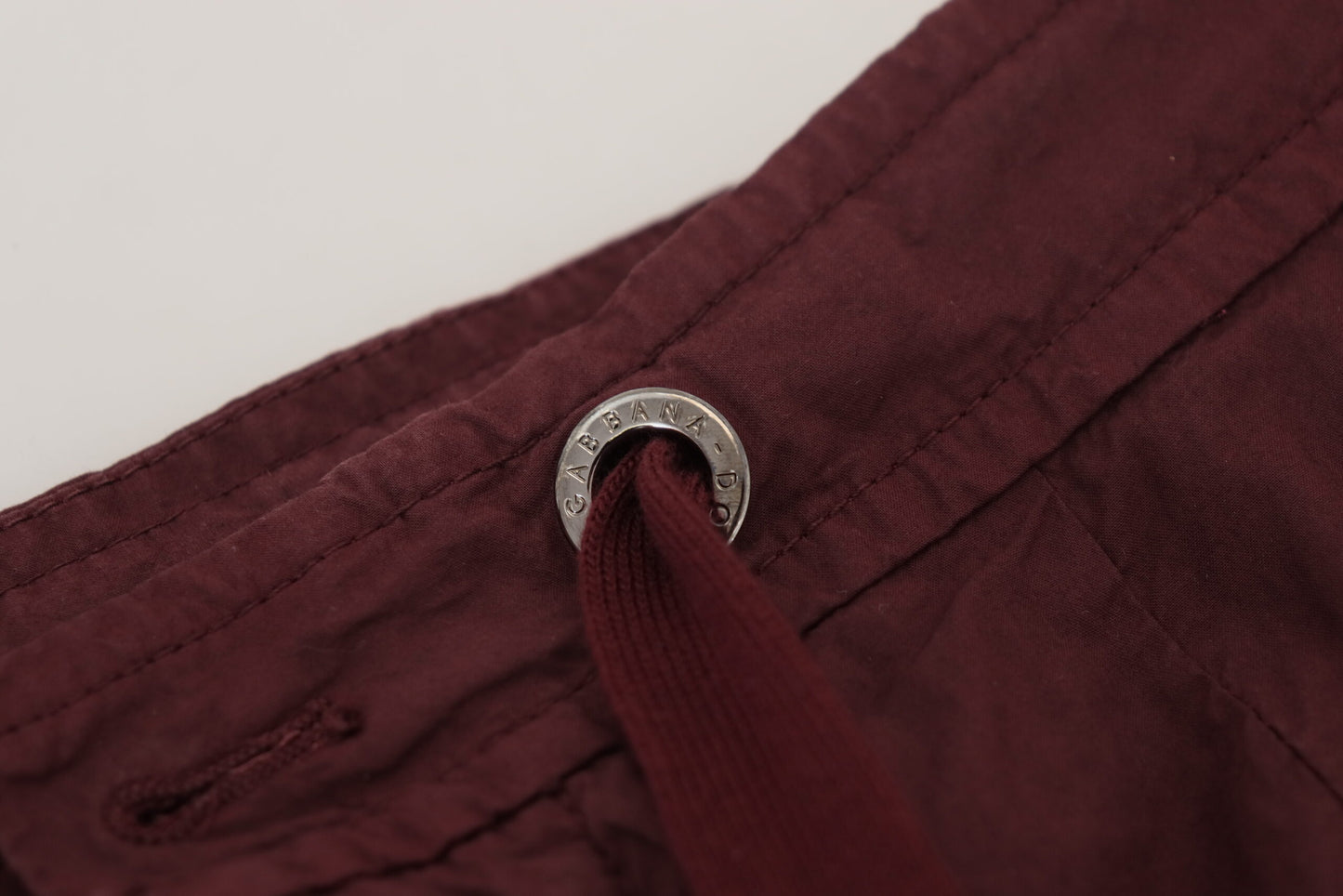 Dolce & Gabbana Elegant Burgundy Cotton Jogger Pants IT46 / S