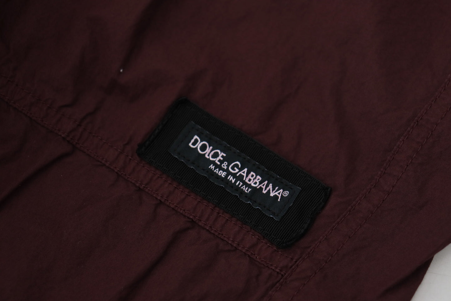 Dolce & Gabbana Elegant Burgundy Cotton Jogger Pants IT46 / S