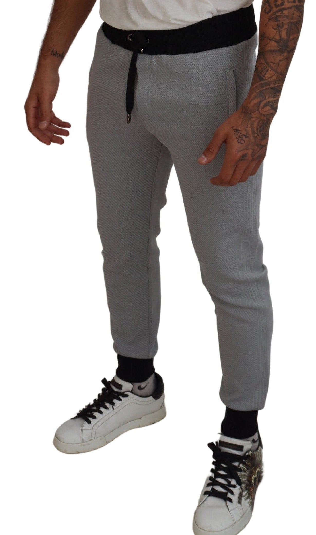 Dolce & Gabbana Elegant Grey Jogger Pants IT48 / M