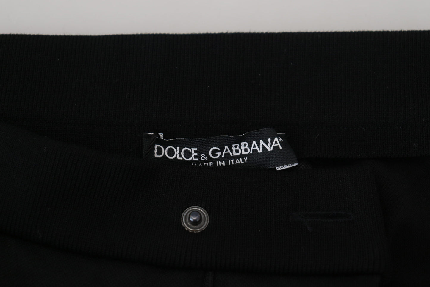 Dolce & Gabbana Elegant Black Jogger Pants in Luxe Wool Blend IT52 / L