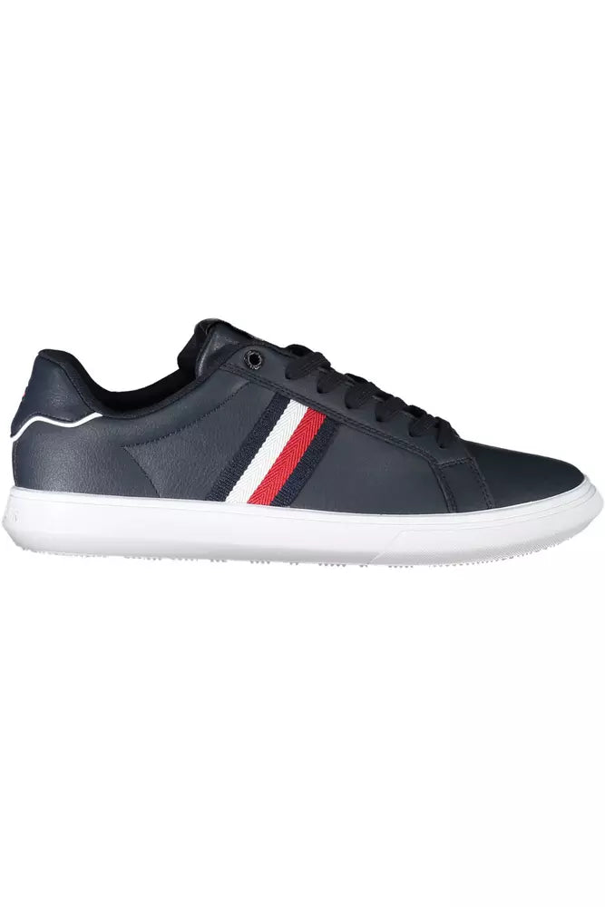 Tommy Hilfiger Blue Leather Men Sneaker EU41 | US8