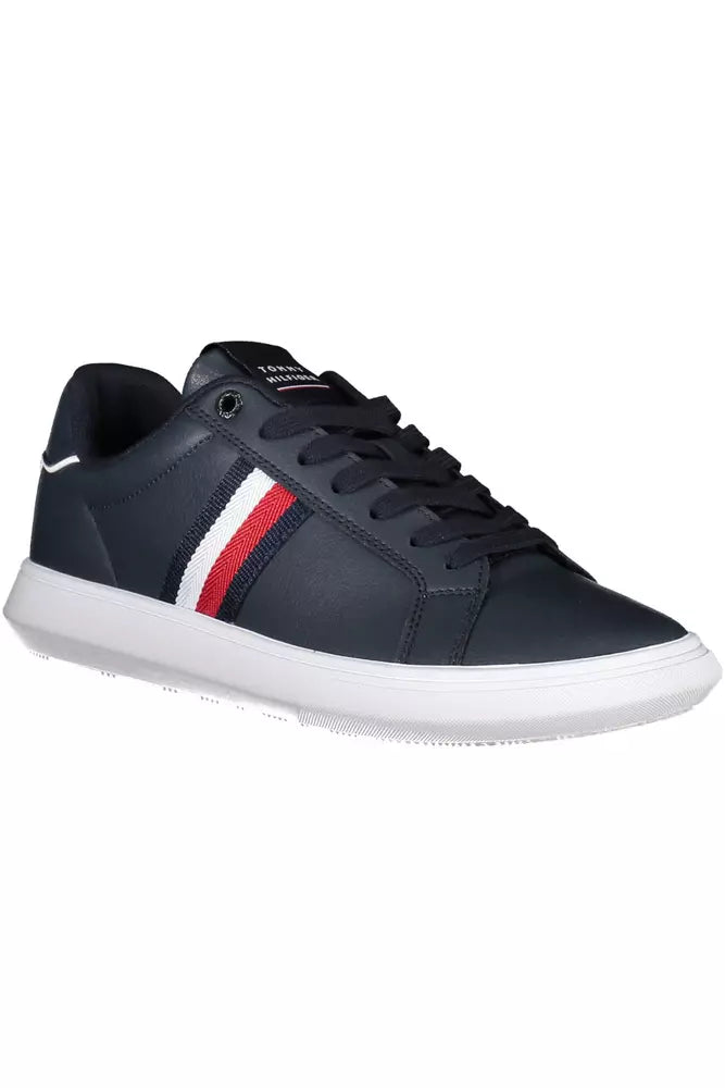 Tommy Hilfiger Blue Leather Men Sneaker EU41 | US8