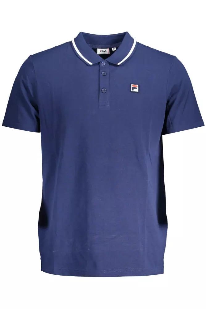 Fila Blue Cotton Men Polo Shirt