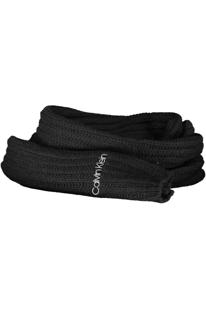 Calvin Klein Black Cotton Women Scarf